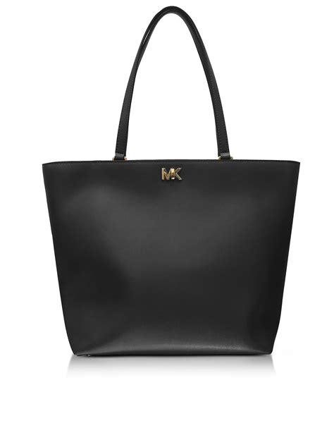 michael kors mott leather tote|Michael Kors black canvas tote.